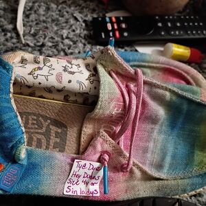 Hey Dude Tie Dye Shoes with Unicorn Prints And I Have Lots More Size 5 To 7.5